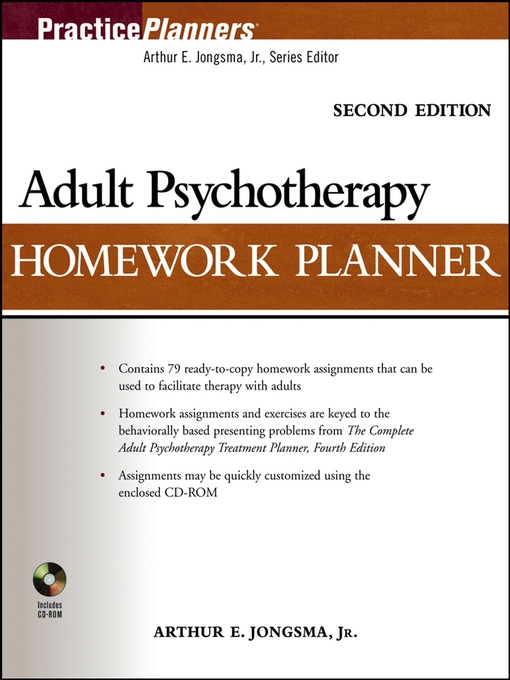 Cover image for Adult Psychotherapy Homework Planner